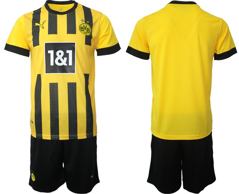 Men 2022-2023 Club Borussia Dortmund yellow blank Soccer Jersey